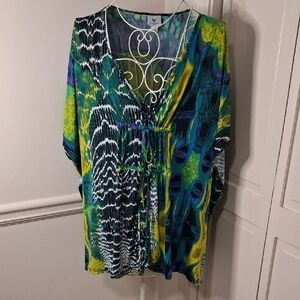 Worthington Multicolor Abstract Blouse